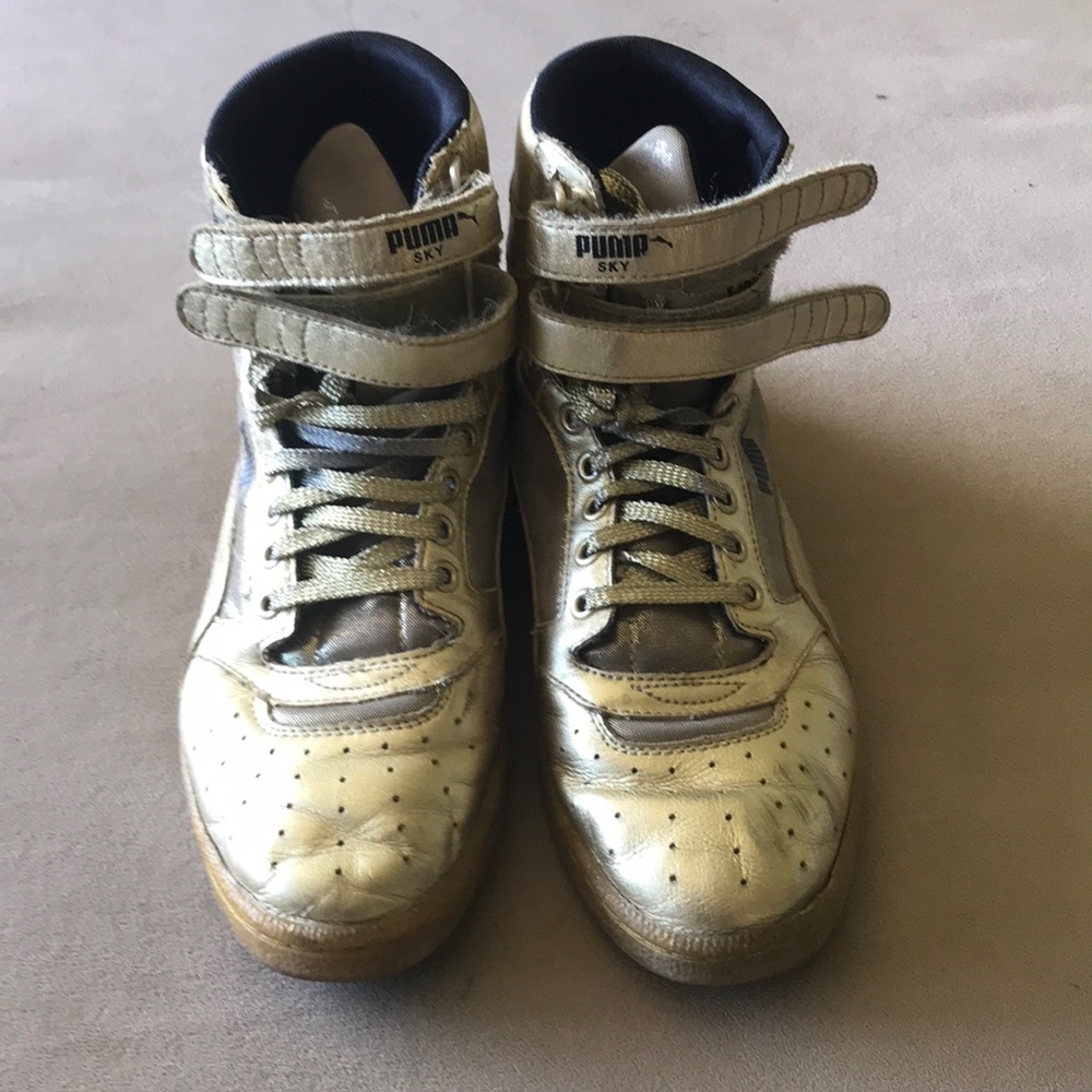 PUMA Women's Sky II HI Gold Sneaker, sz 10